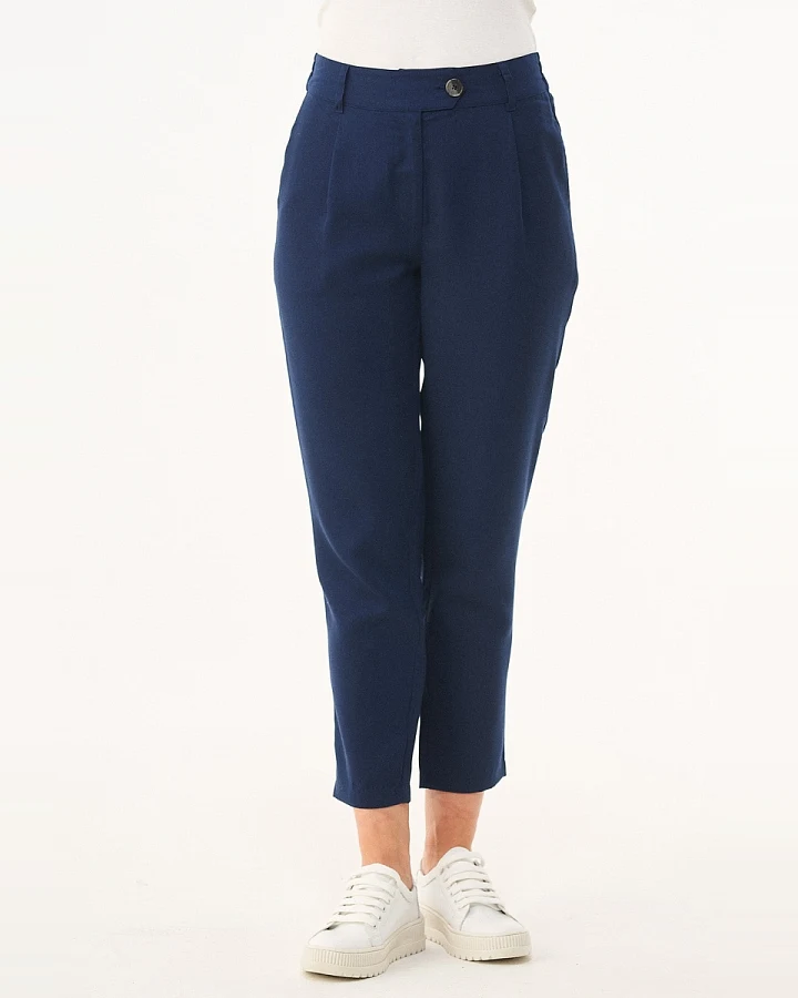 ORGANICATION Damen vegan Chino-Hose Cropped Navy