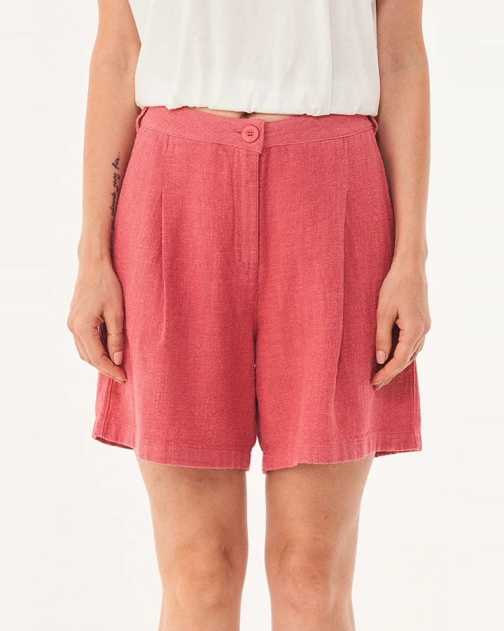 ORGANICATION Damen vegan Shorts Plissee Rosa
