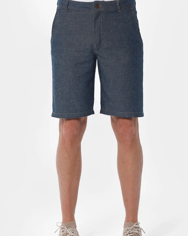 ORGANICATION Herren vegan Denim Shorts Dunkelblau