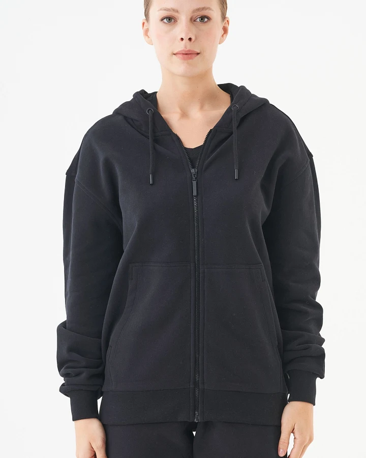 ORGANICATION Herren vegan Sweatjacke Junda Schwarz