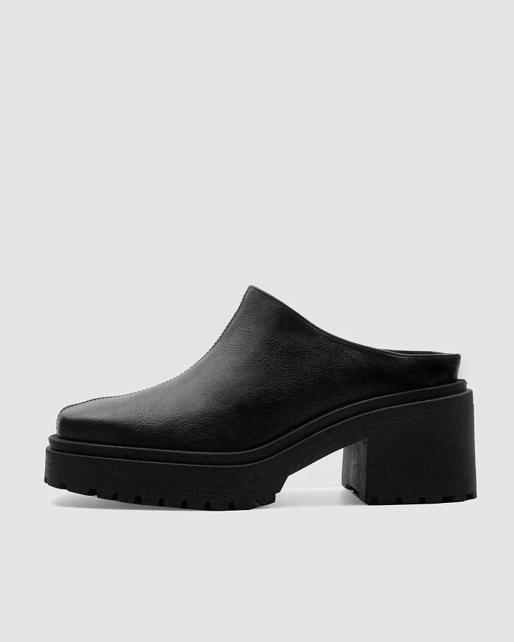 BOHEMA Damen vegan Squared Mule Schwarz
