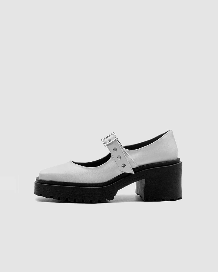 BOHEMA Damen vegan Squared Pumps Weiß