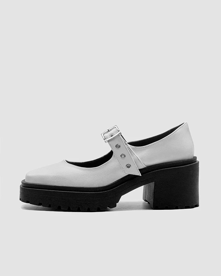 BOHEMA Damen vegan Squared Pumps Weiß