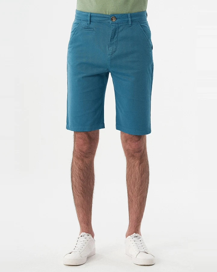 ORGANICATION Herren vegan Chino-Shorts Aus Bio-Baumwolle Blau