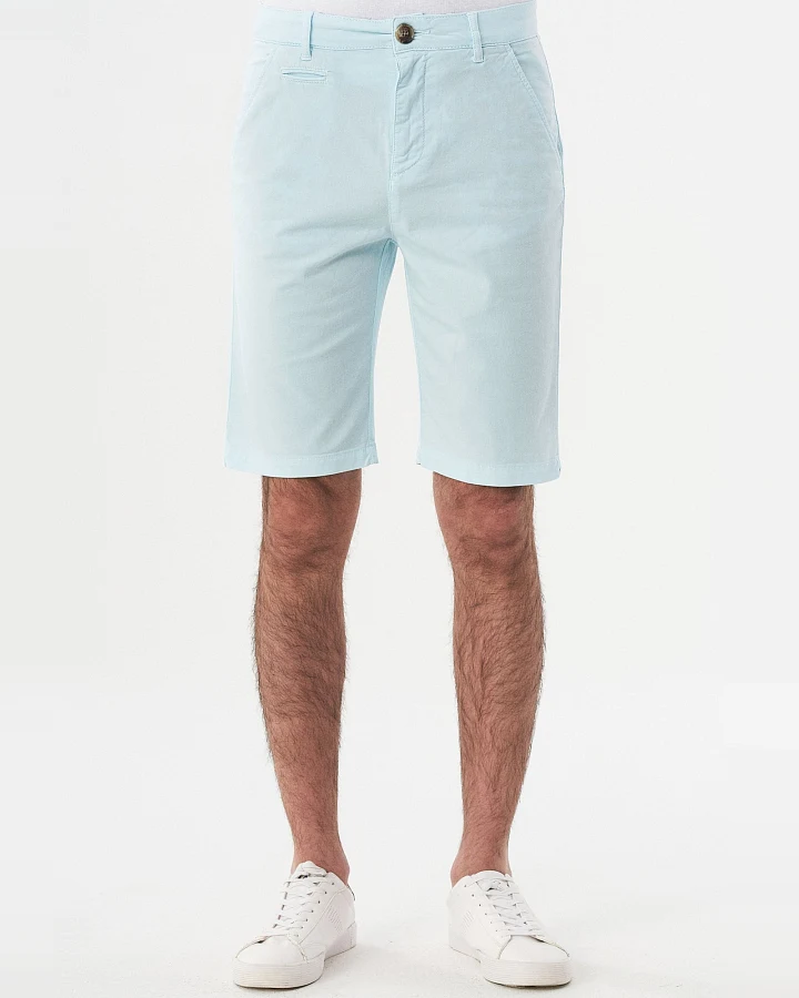 ORGANICATION Herren vegan Chino-Shorts Aus Bio-Baumwolle Hellblau