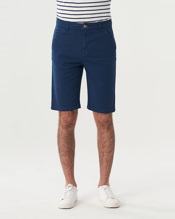 ORGANICATION Herren vegan Chino-Shorts Aus Bio-Baumwolle Blau
