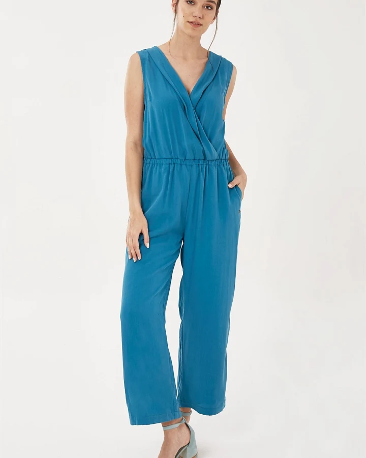 ORGANICATION Damen vegan Jumpsuit Blau