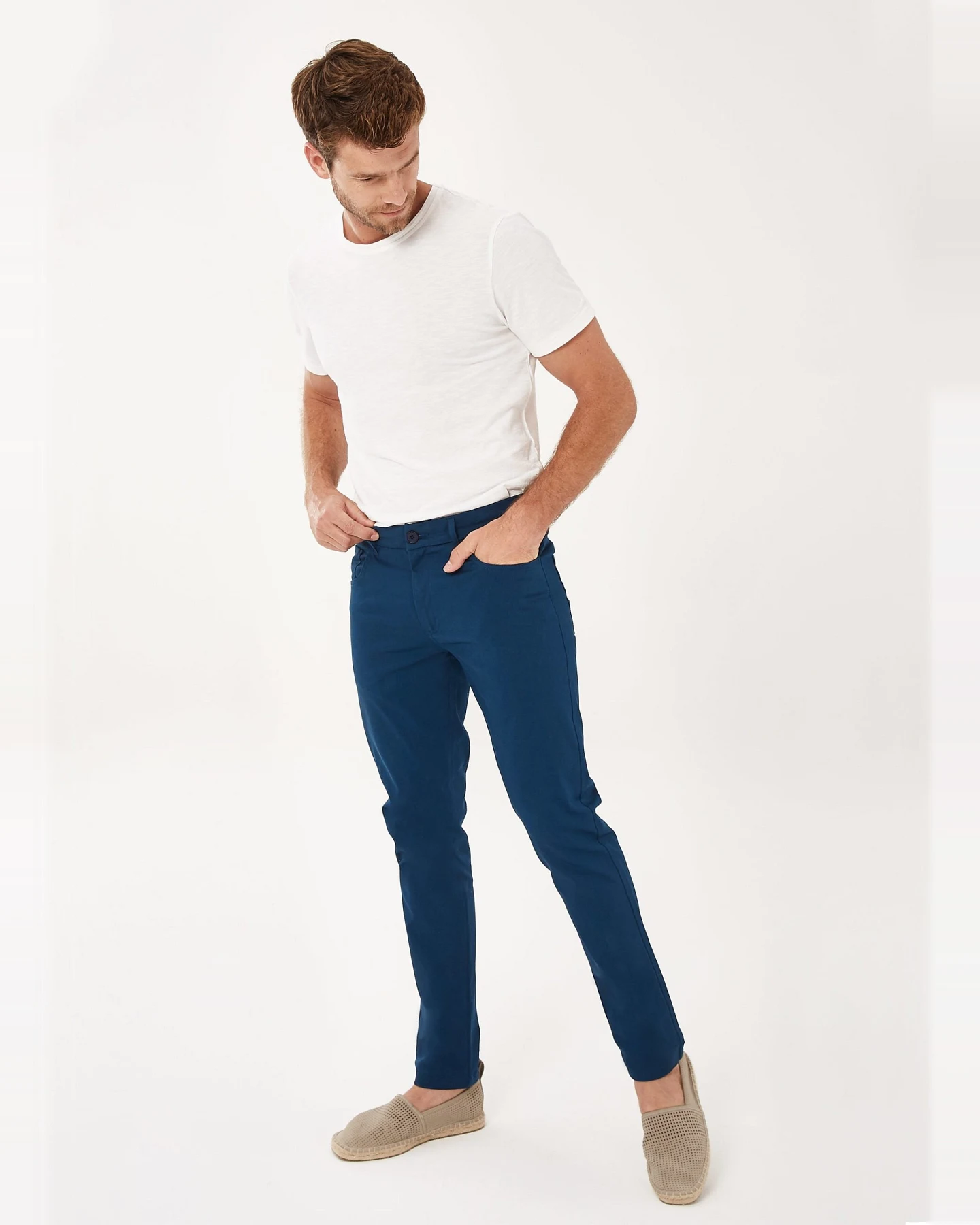 ORGANICATION Herren vegan Slim-Fit-Hose Navy – Ansicht 2