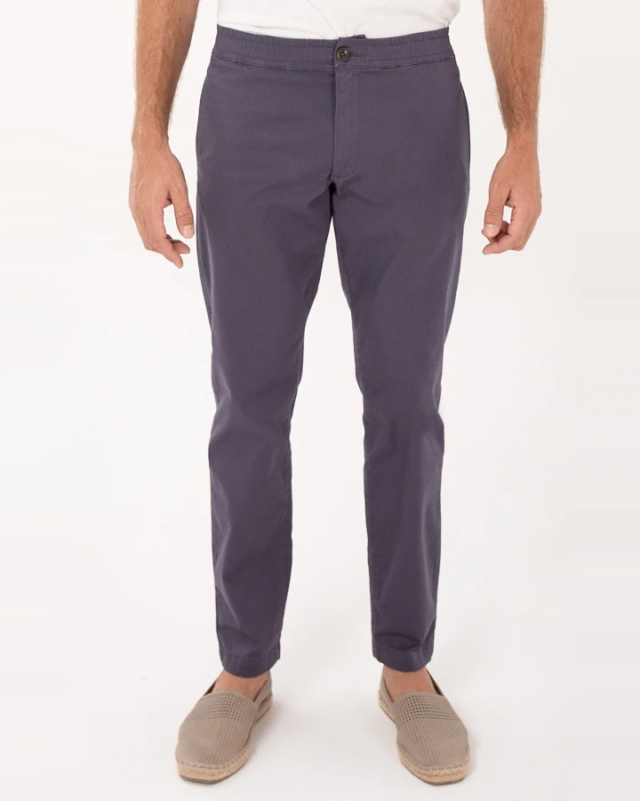 ORGANICATION Herren vegan Chino-Hose Paars Grijs