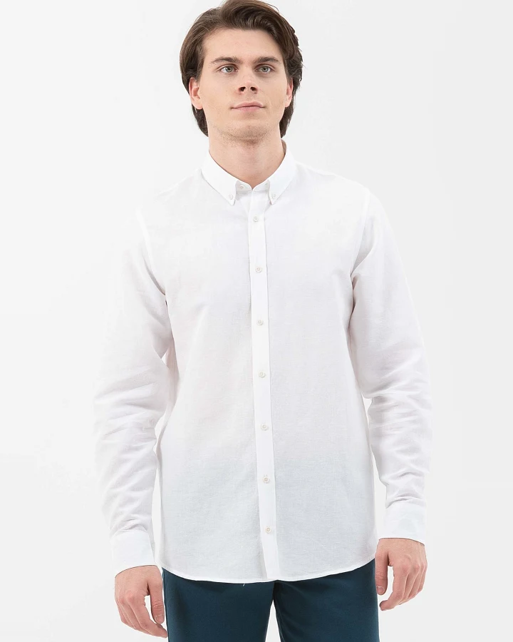 ORGANICATION Herren vegan Hemd Weiß