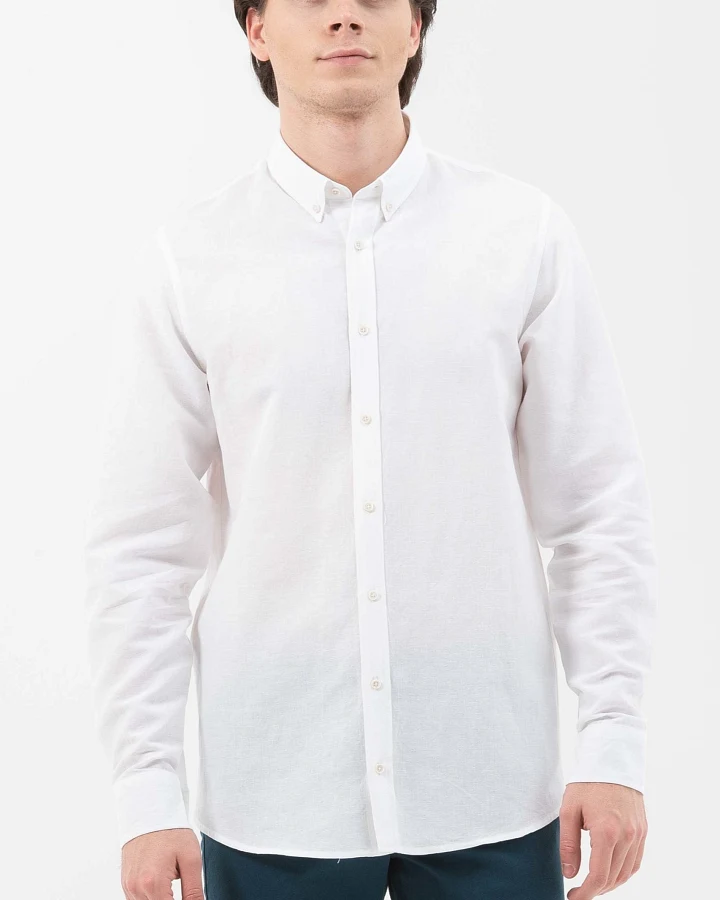 ORGANICATION Herren vegan Hemd Weiß