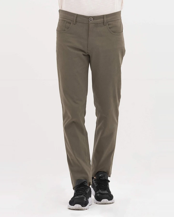 ORGANICATION Herren vegan Hose Bio-Baumwolle Khaki