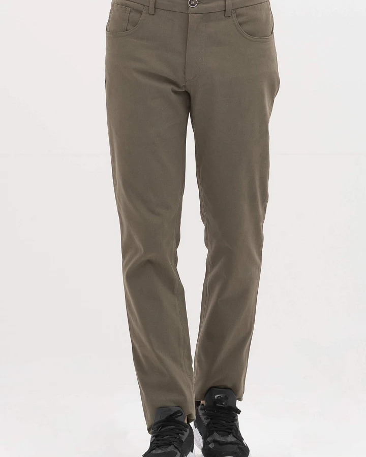 ORGANICATION Herren vegan Hose Bio-Baumwolle Khaki