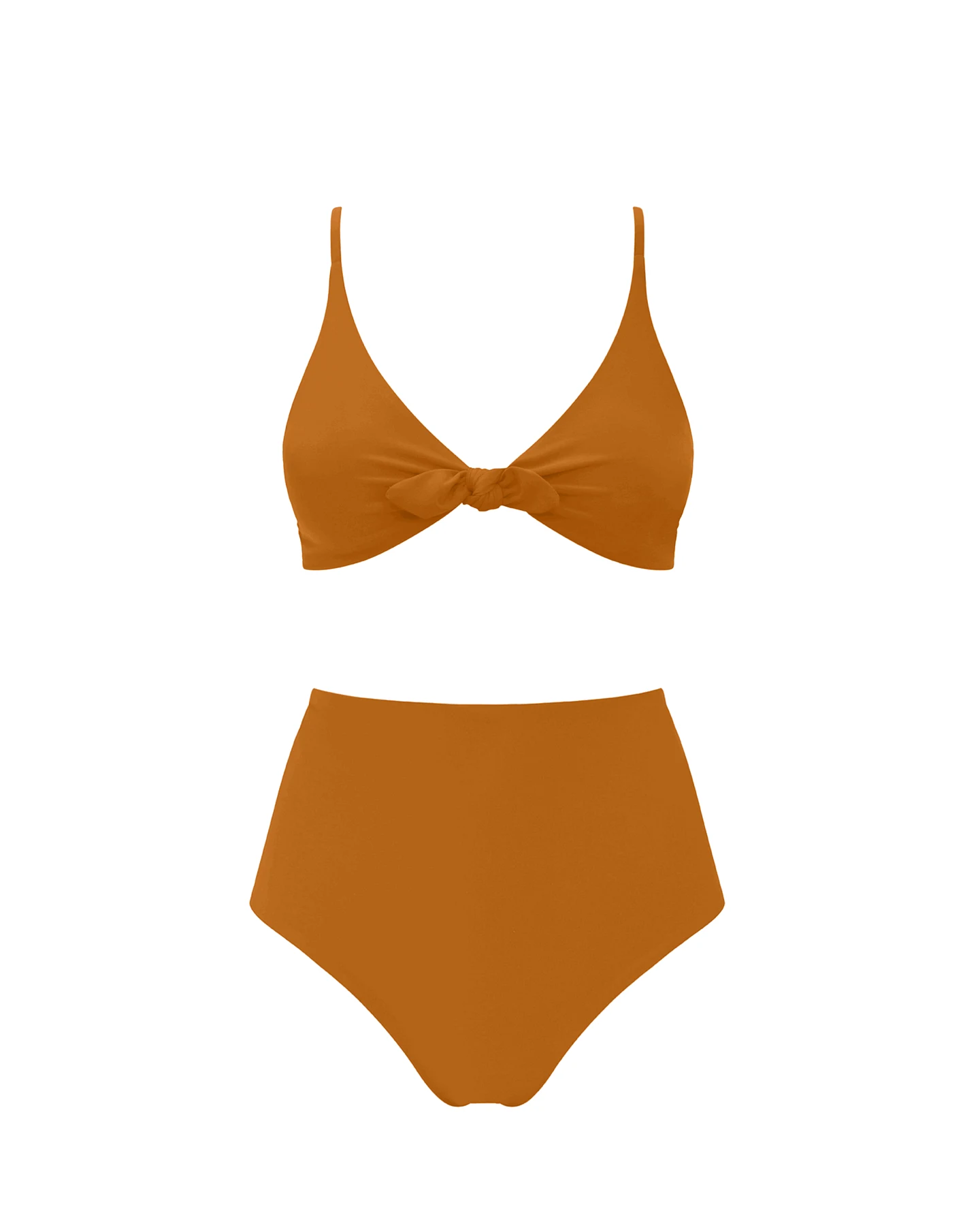 Anekdot Damen vegan Bikiniset Leona & Core Hohe Taille Ocker – Ansicht 2