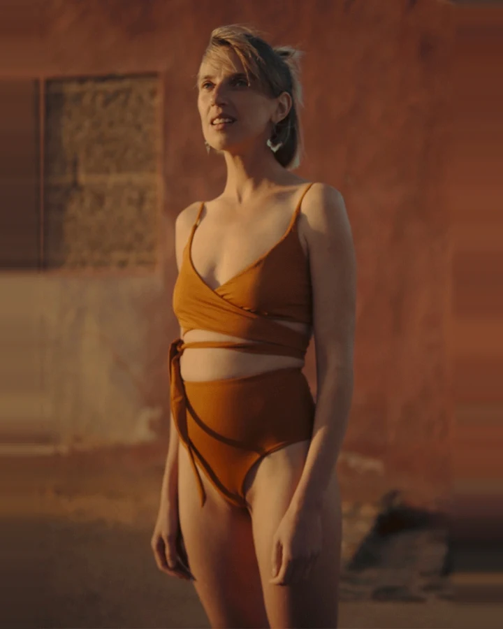 Anekdot Damen vegan Bikini-Set Lin + Core High Ocker