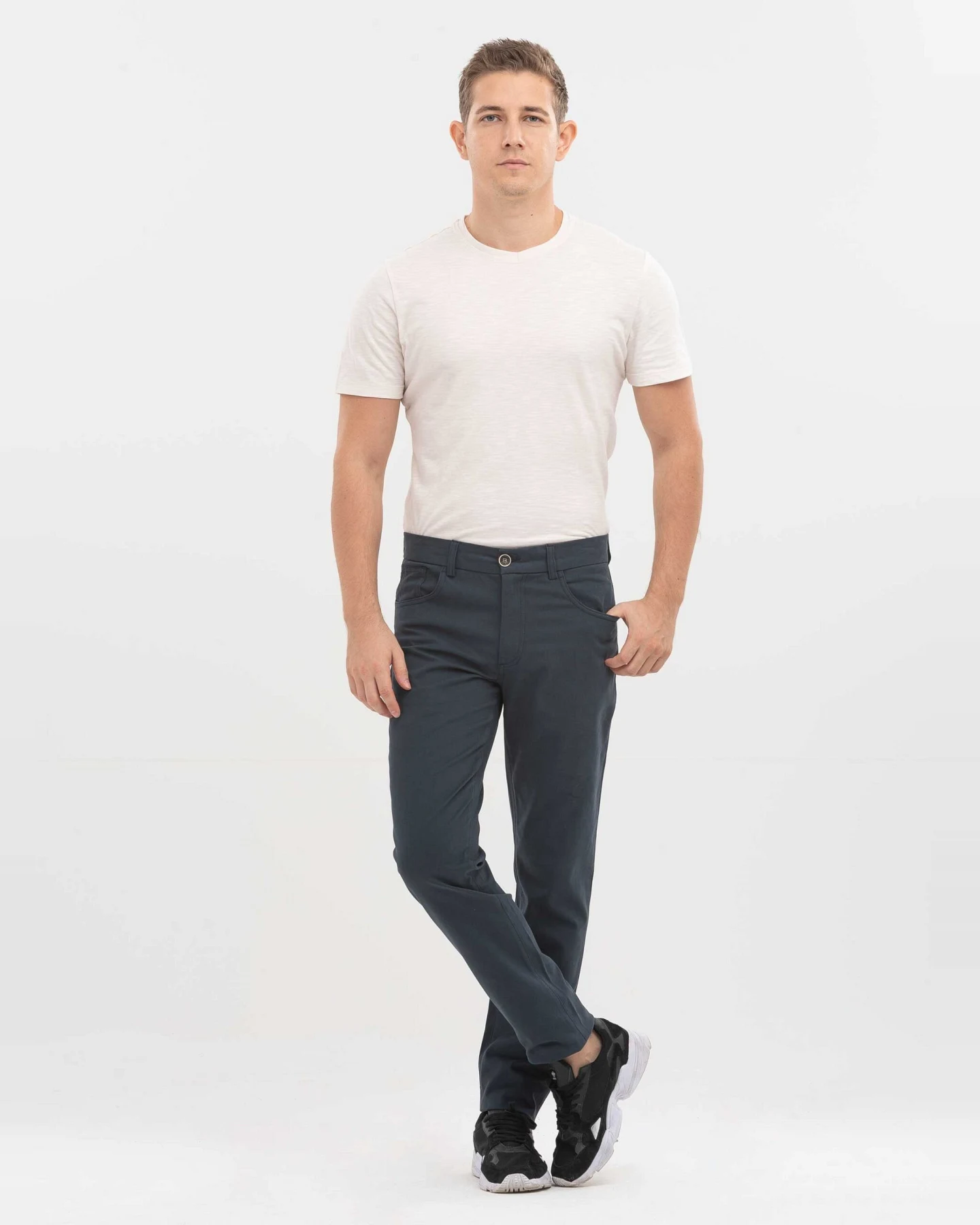 ORGANICATION Herren vegan Hose Regular Fit Navy – Ansicht 2