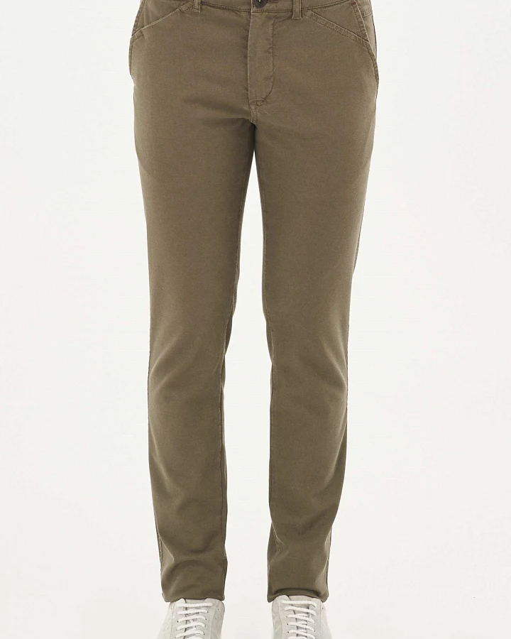 ORGANICATION Herren vegan Hose Stretch Khaki