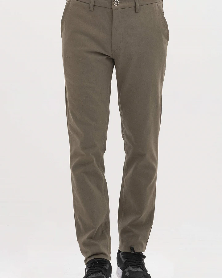 ORGANICATION Herren vegan Dehnbare Hose Khaki