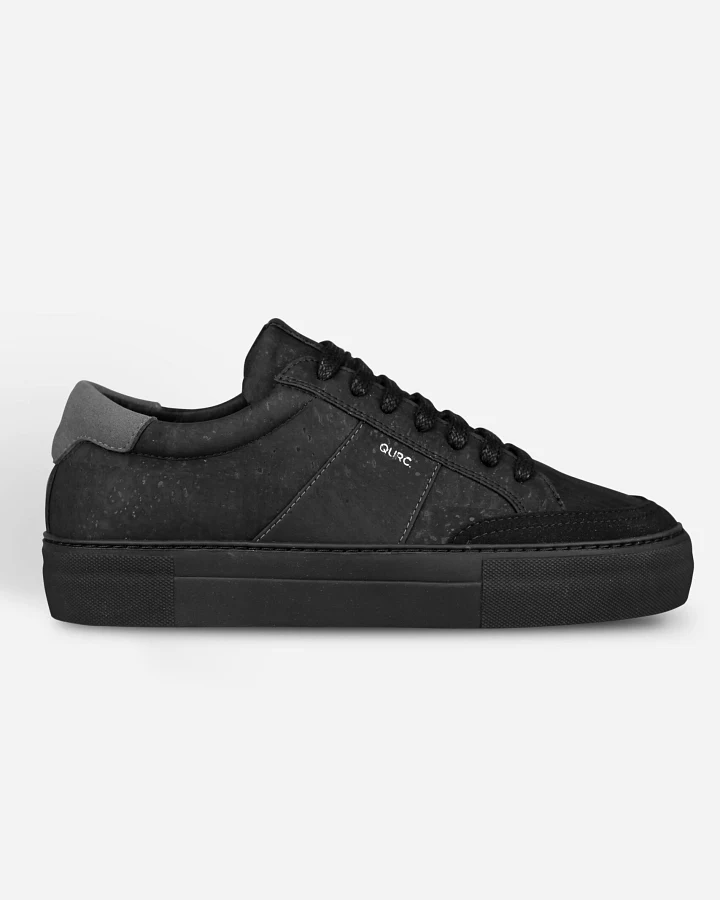 QURC Herren vegan Sneakers Fragment Low All Black