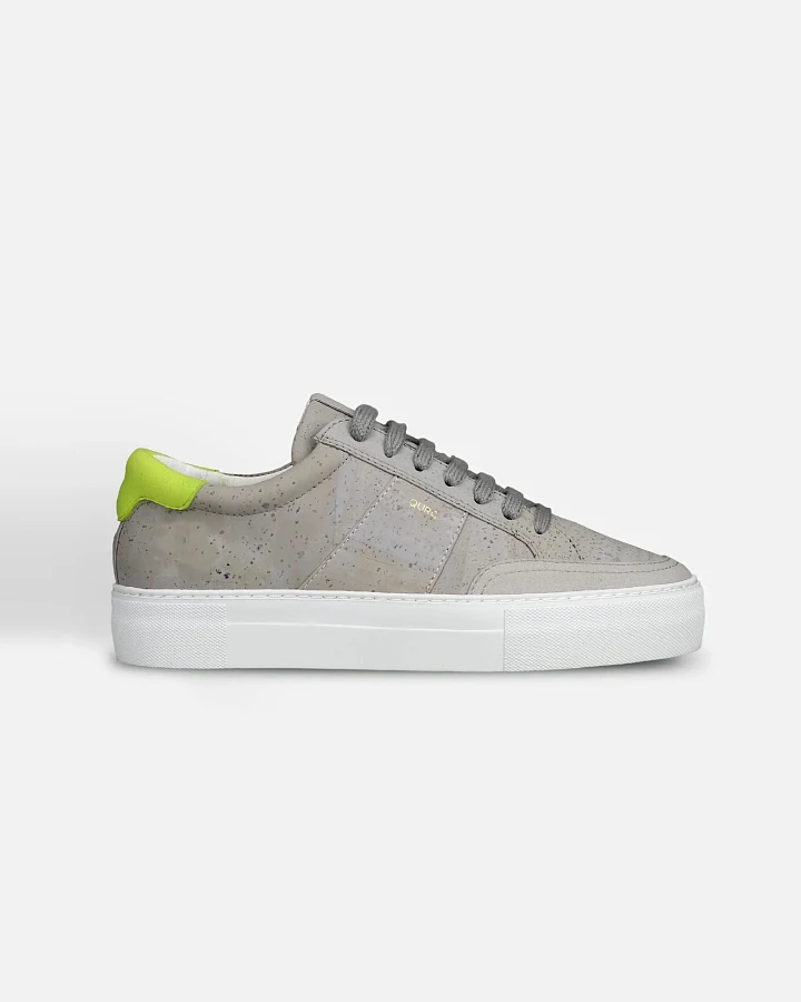 QURC Herren vegan Sneakers Fragment Low Sg Tennis Grau