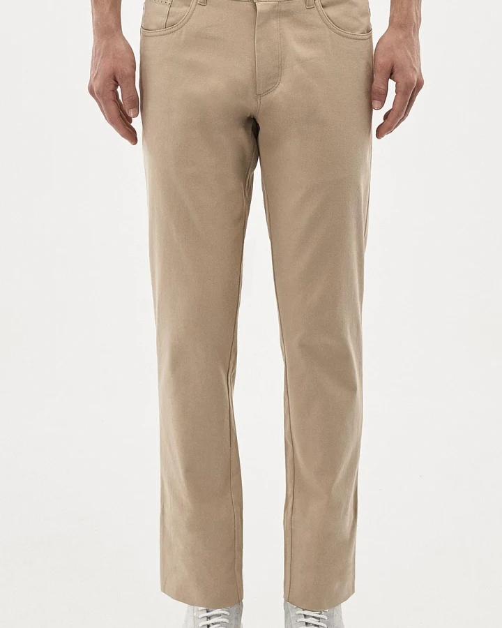 ORGANICATION Herren vegan Freizeithose Beige Elastan Mix