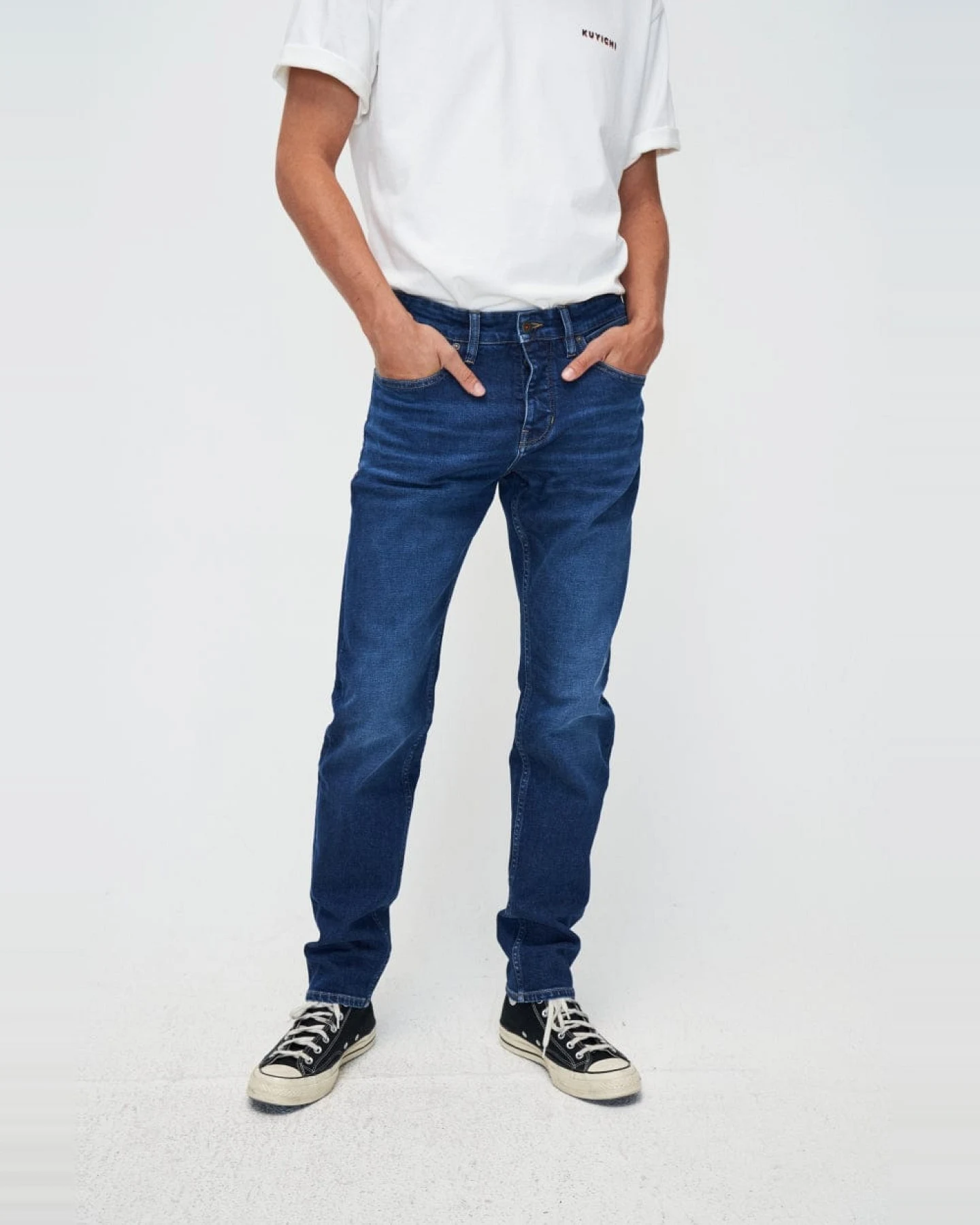 Kuyichi Herren vegan Jeans Jim Faded Indigo – Ansicht 2