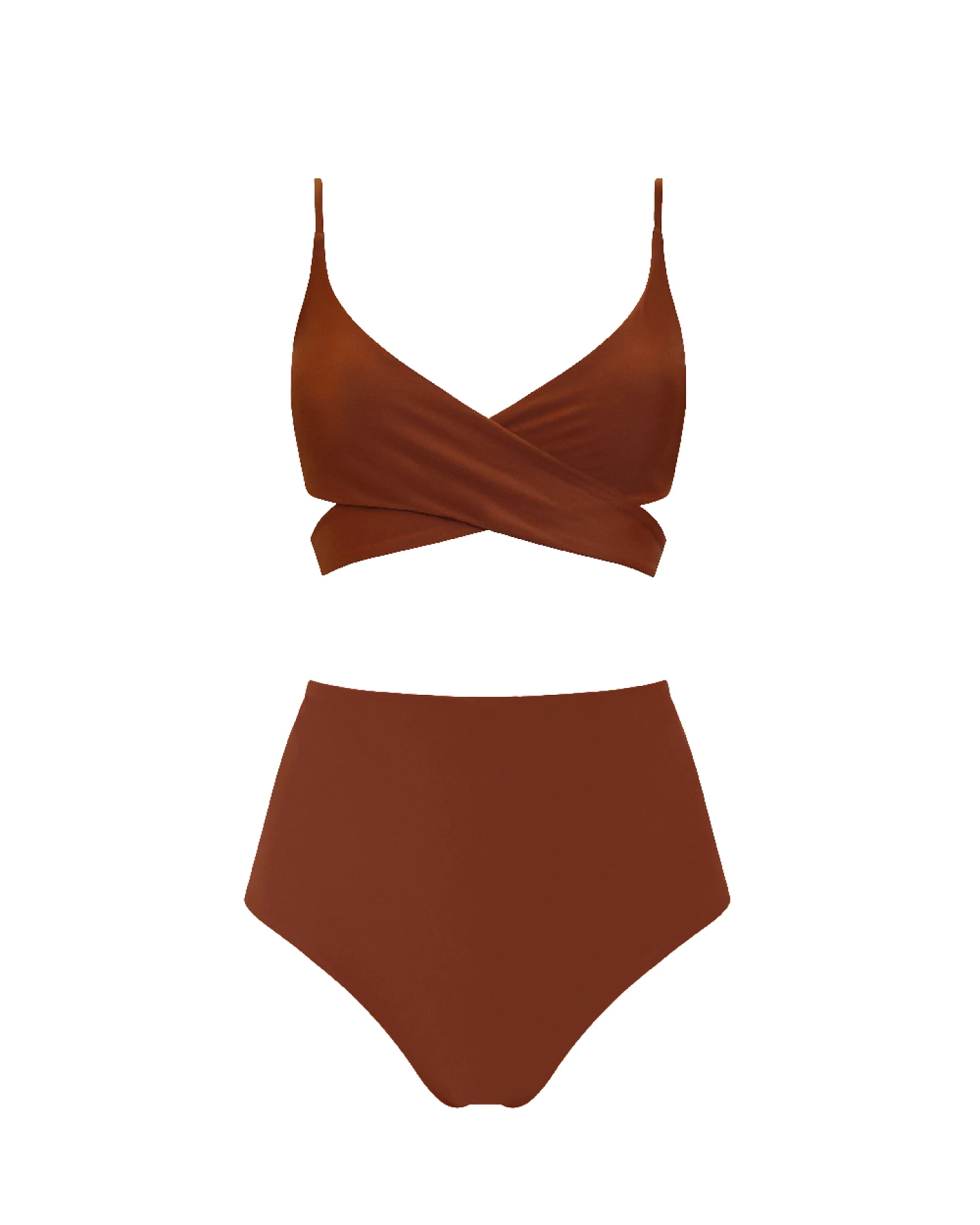 Anekdot Damen vegan Lin + Core High Bikini Rust – Ansicht 2