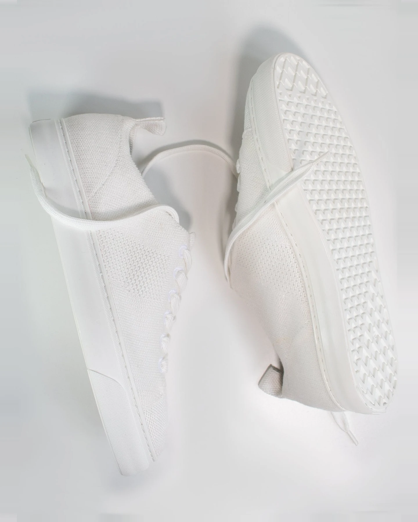 Will's Vegan Store Damen vegan Ny Sneaker Weiß Knit – Ansicht 2