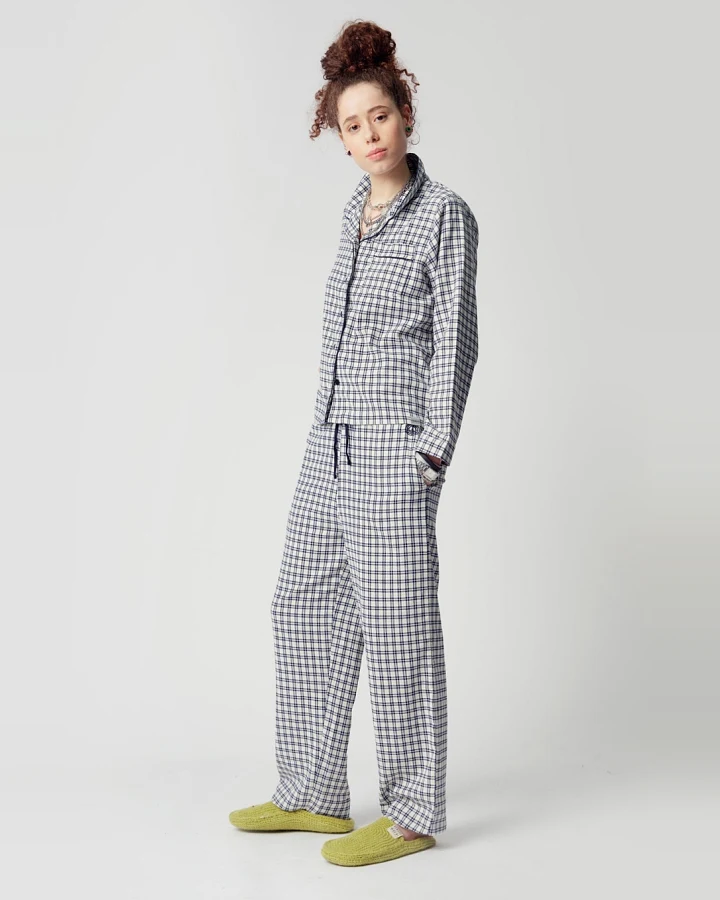 KOMODO Damen vegan Pyjama Set Jim Jam Frauen Weiß