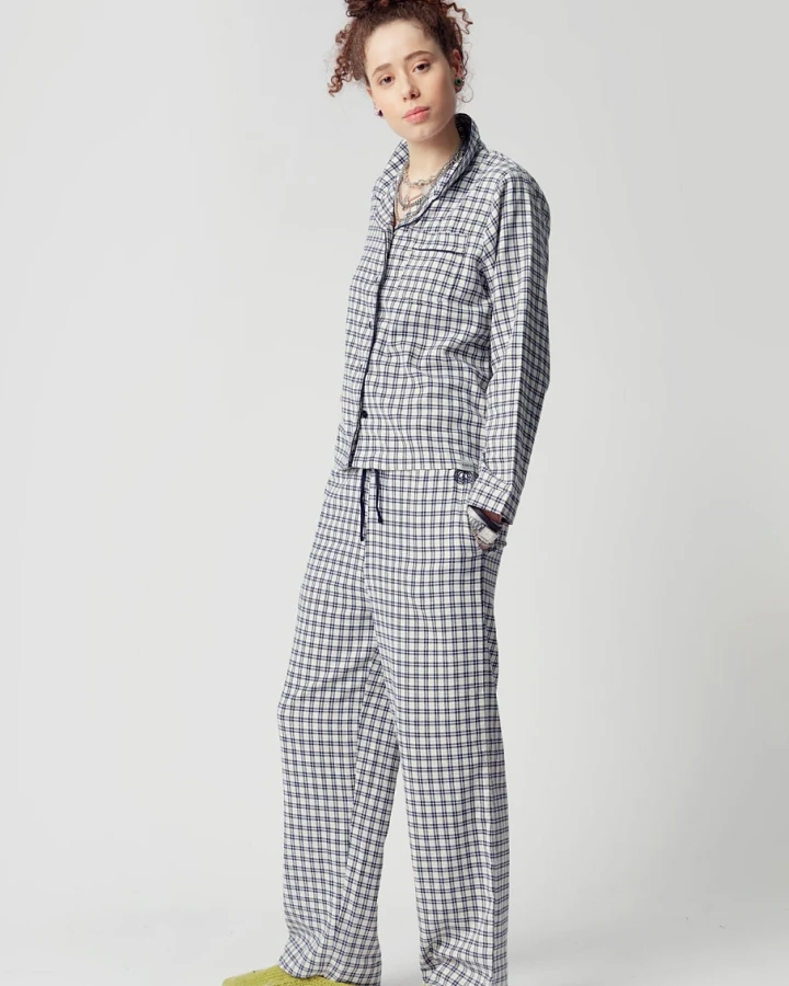 KOMODO Damen vegan Pyjama Set Jim Jam Frauen Weiß