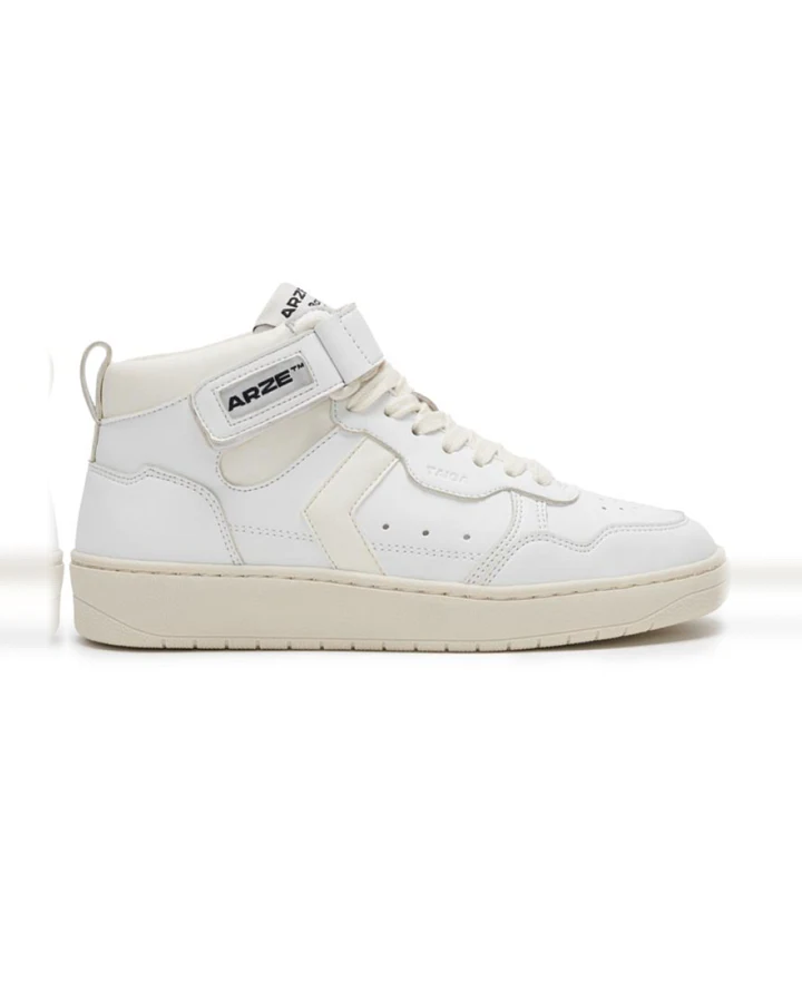 ARZE Herren vegan Taiga Hi Sneaker Weiß