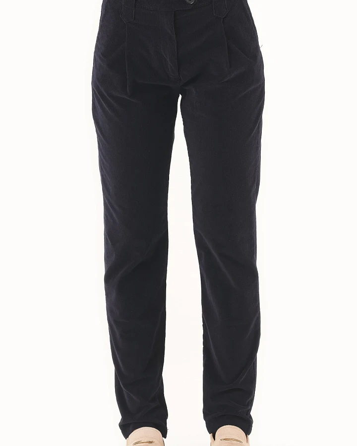 ORGANICATION Damen vegan Cordhose Aus Bio-Baumwolle Navy
