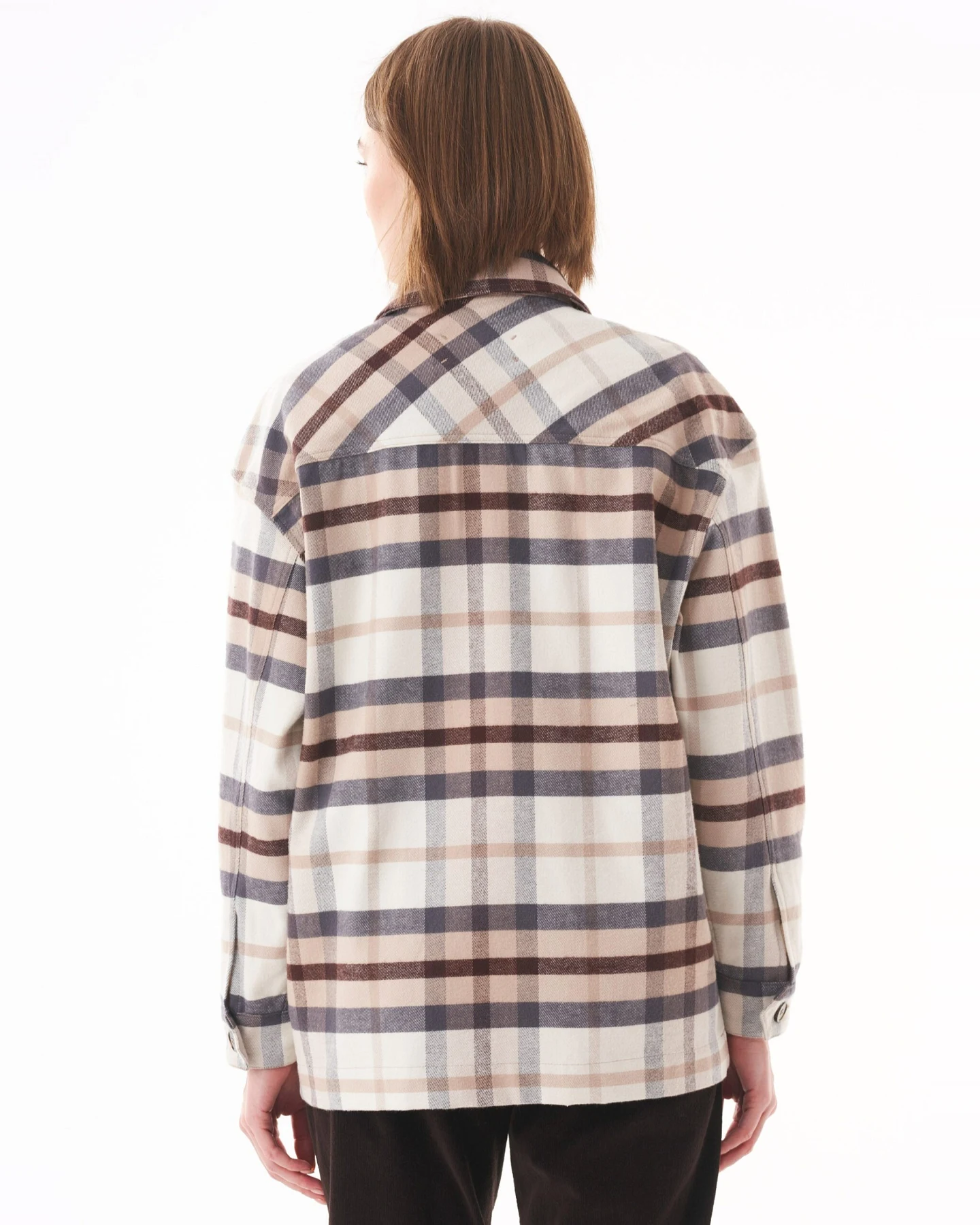 ORGANICATION Damen vegan Overshirt Bio-Baumwollflanell Mehrfarbig – Ansicht 2