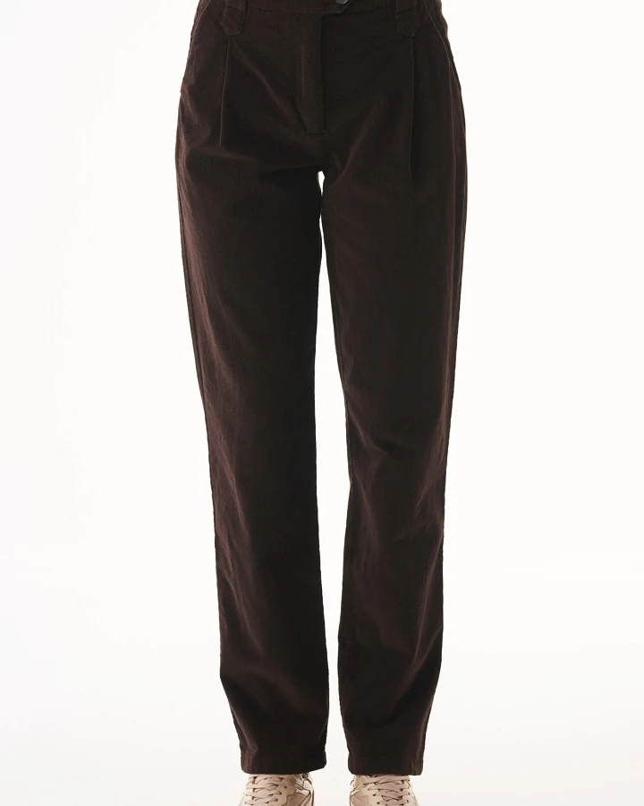 ORGANICATION Damen vegan Cordhose Bio-Baumwolle Espresso
