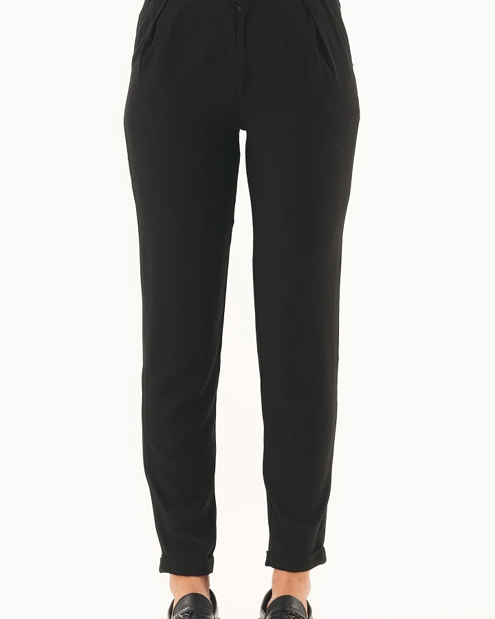 ORGANICATION Damen vegan Hose Ecovero Schwarz
