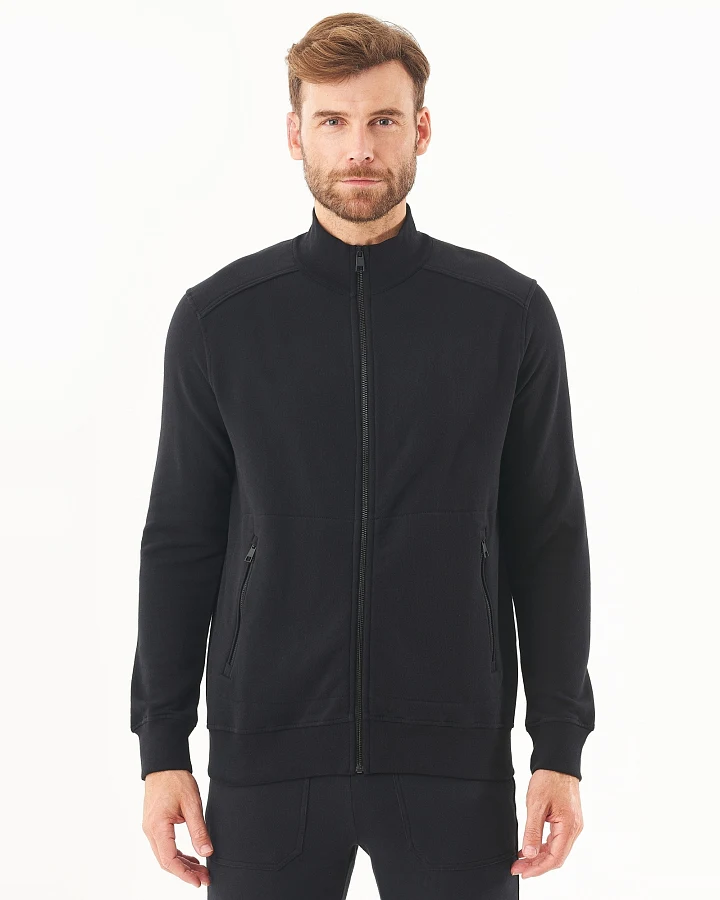 ORGANICATION Herren vegan Soft Touch Sweat Jacke Schwarz