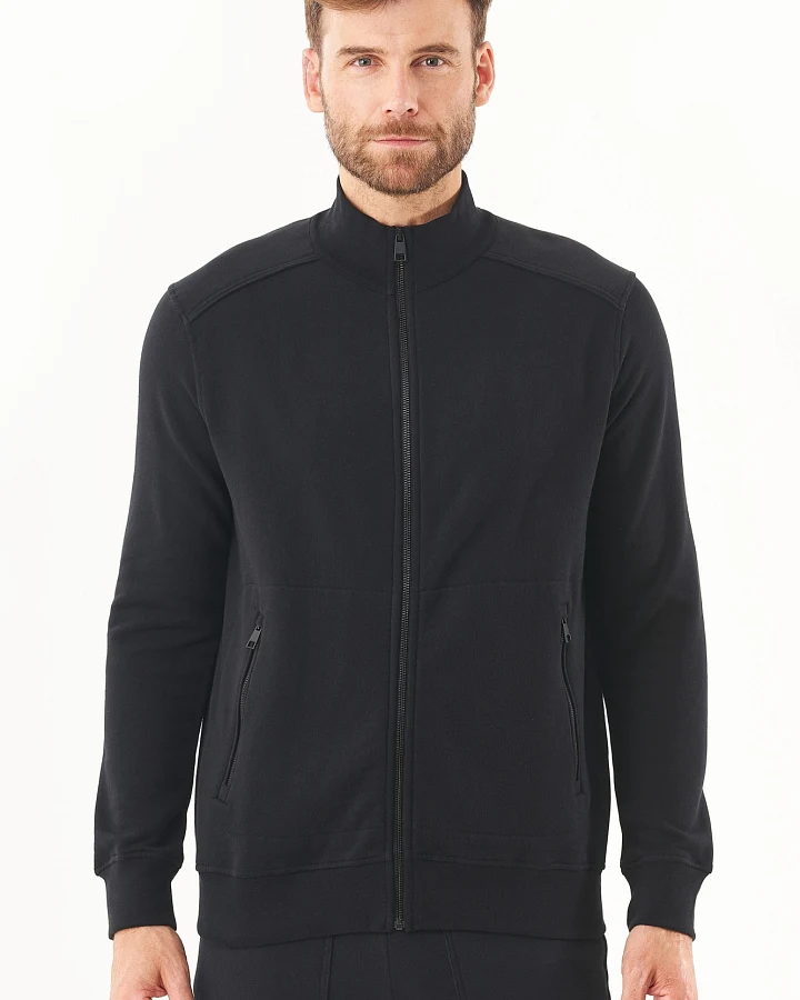 ORGANICATION Herren vegan Soft Touch Sweat Jacke Schwarz