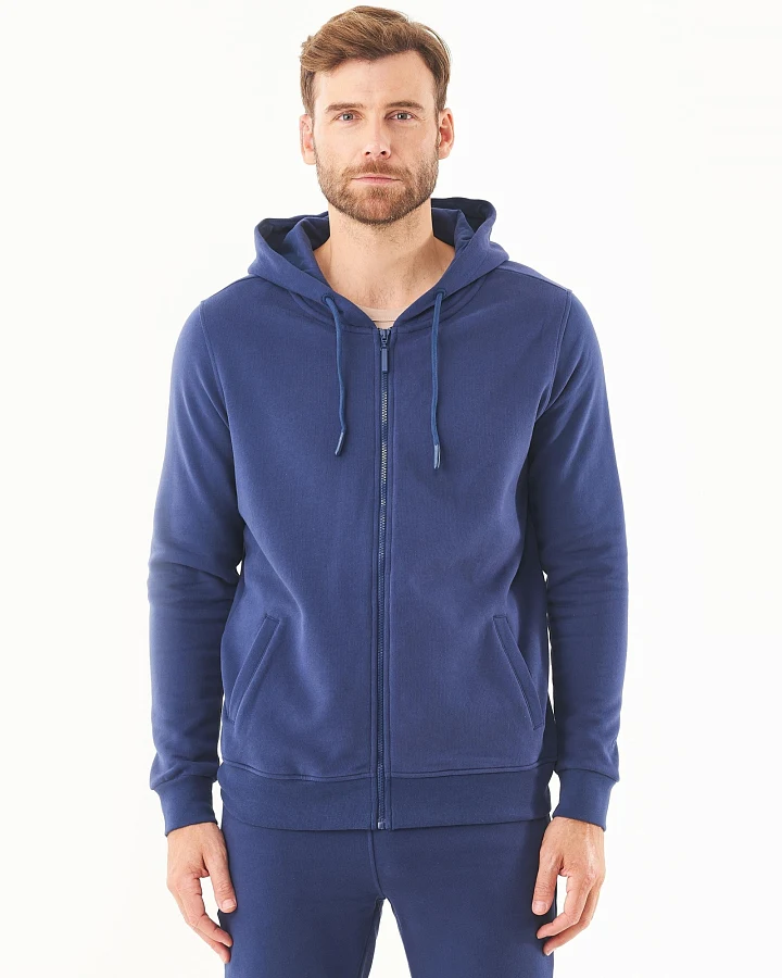 ORGANICATION Herren vegan Sweatjacke Soft Touch Navy