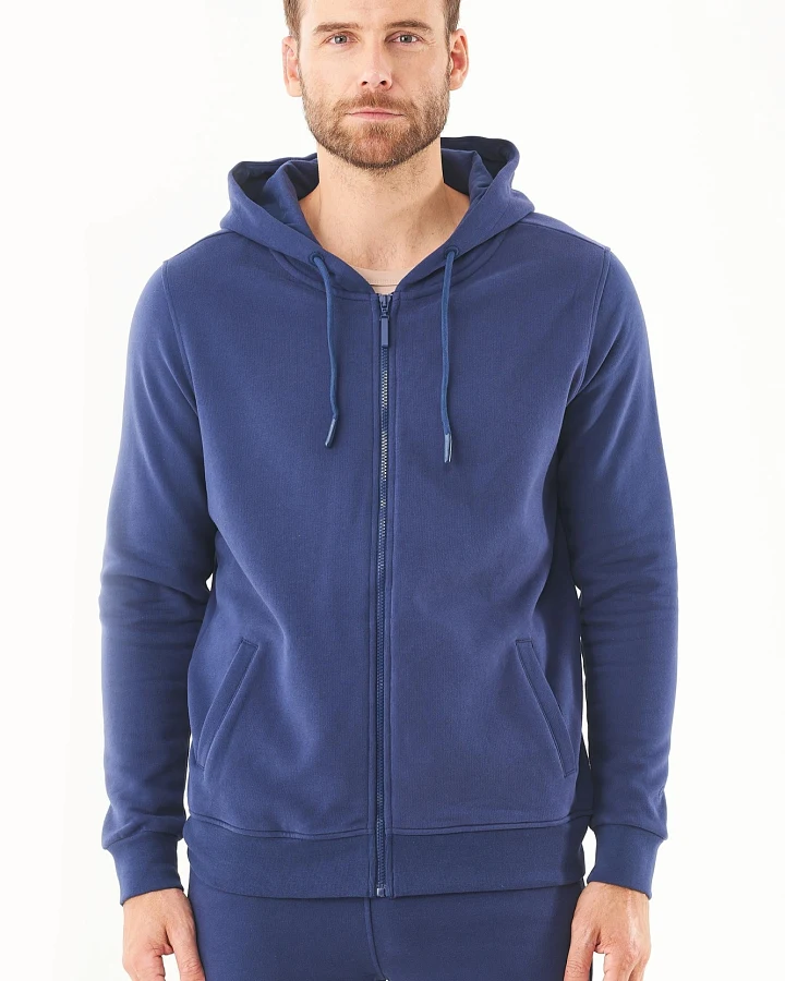 ORGANICATION Herren vegan Sweatjacke Soft Touch Navy