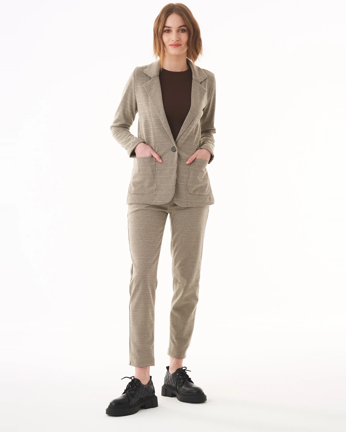 ORGANICATION Damen vegan Houndstooth Blazer – Ansicht 2