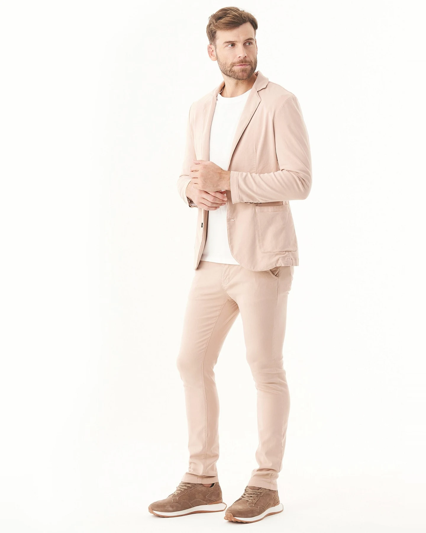 ORGANICATION Herren vegan Blazer Tencel & Bio-Baumwolle Beige – Ansicht 2