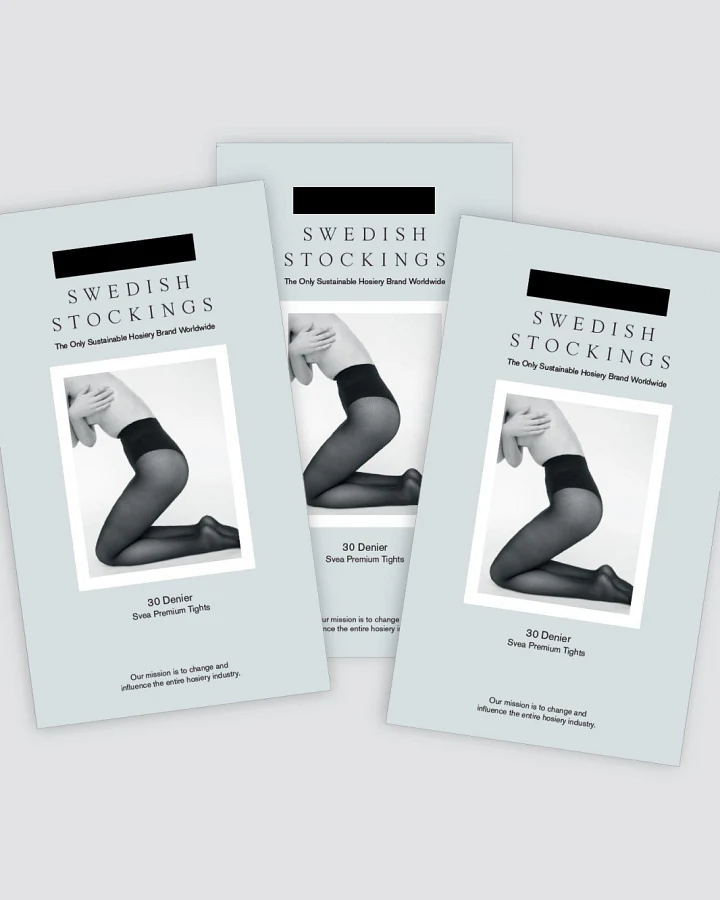 Swedish Stockings Damen vegan Basic Set! Svea Strumpfhose 3 Stück Schwarz