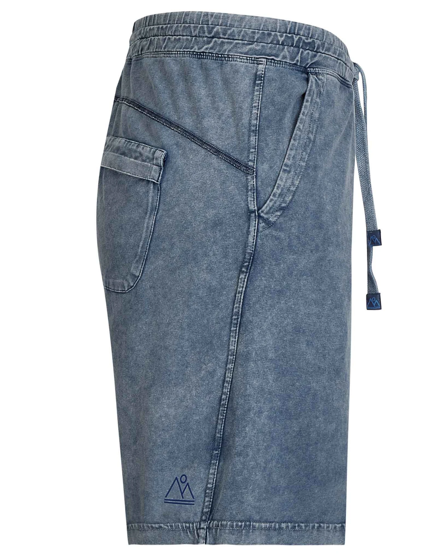 nice to meet me Herren vegan Tie-Dye-Shorts Blau – Ansicht 2
