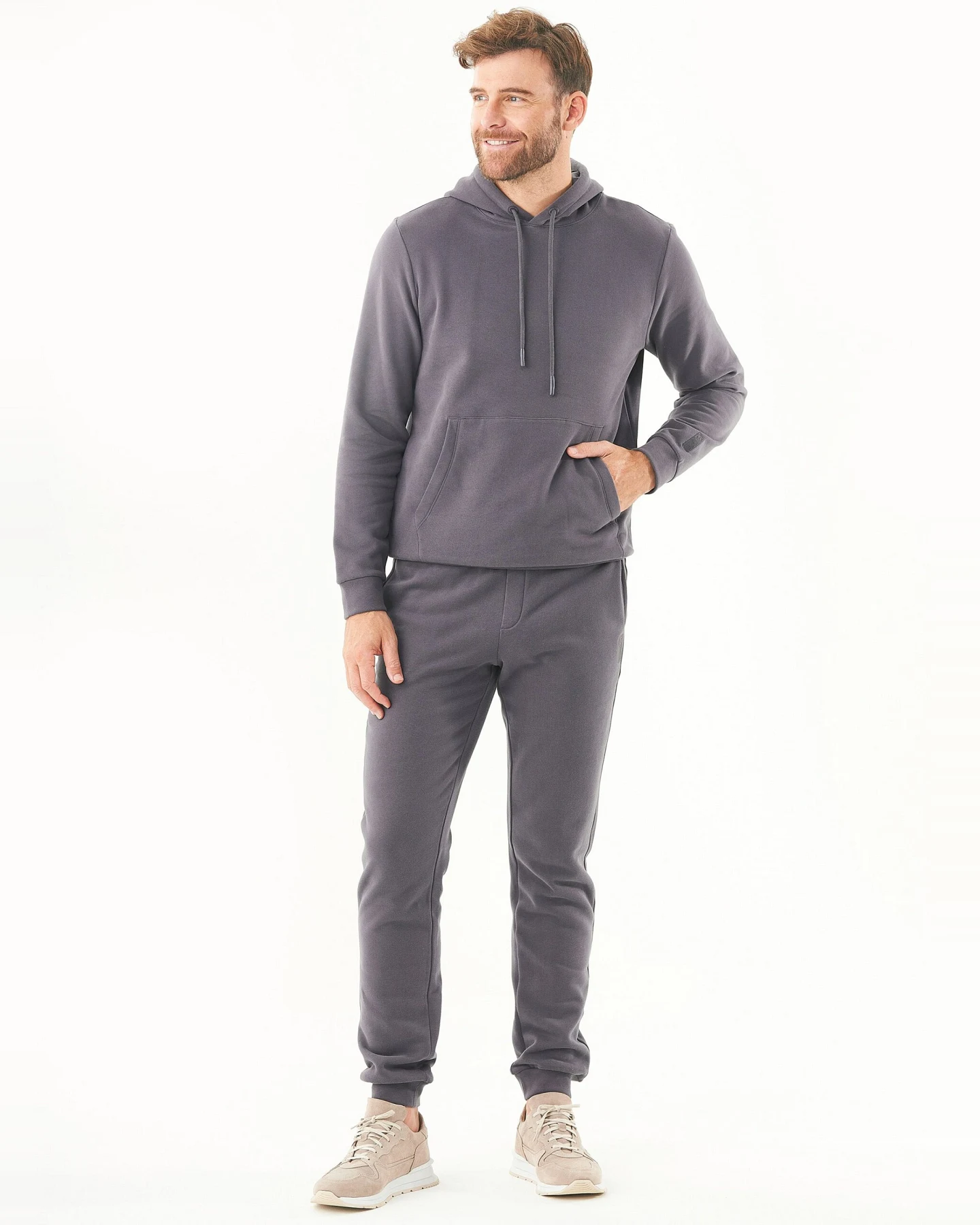 ORGANICATION Herren vegan Kapuzenpullover Shadow – Ansicht 2