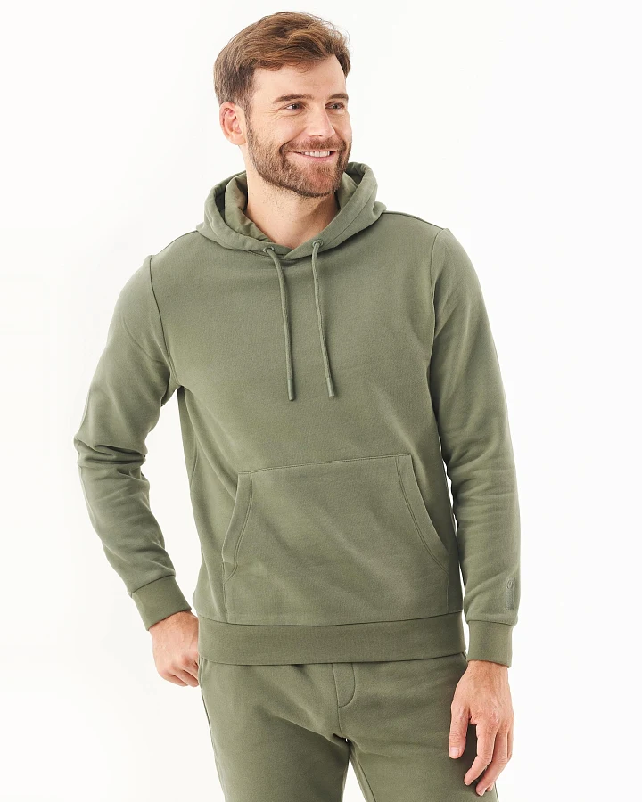 ORGANICATION Herren vegan Kapuzenpullover Olive