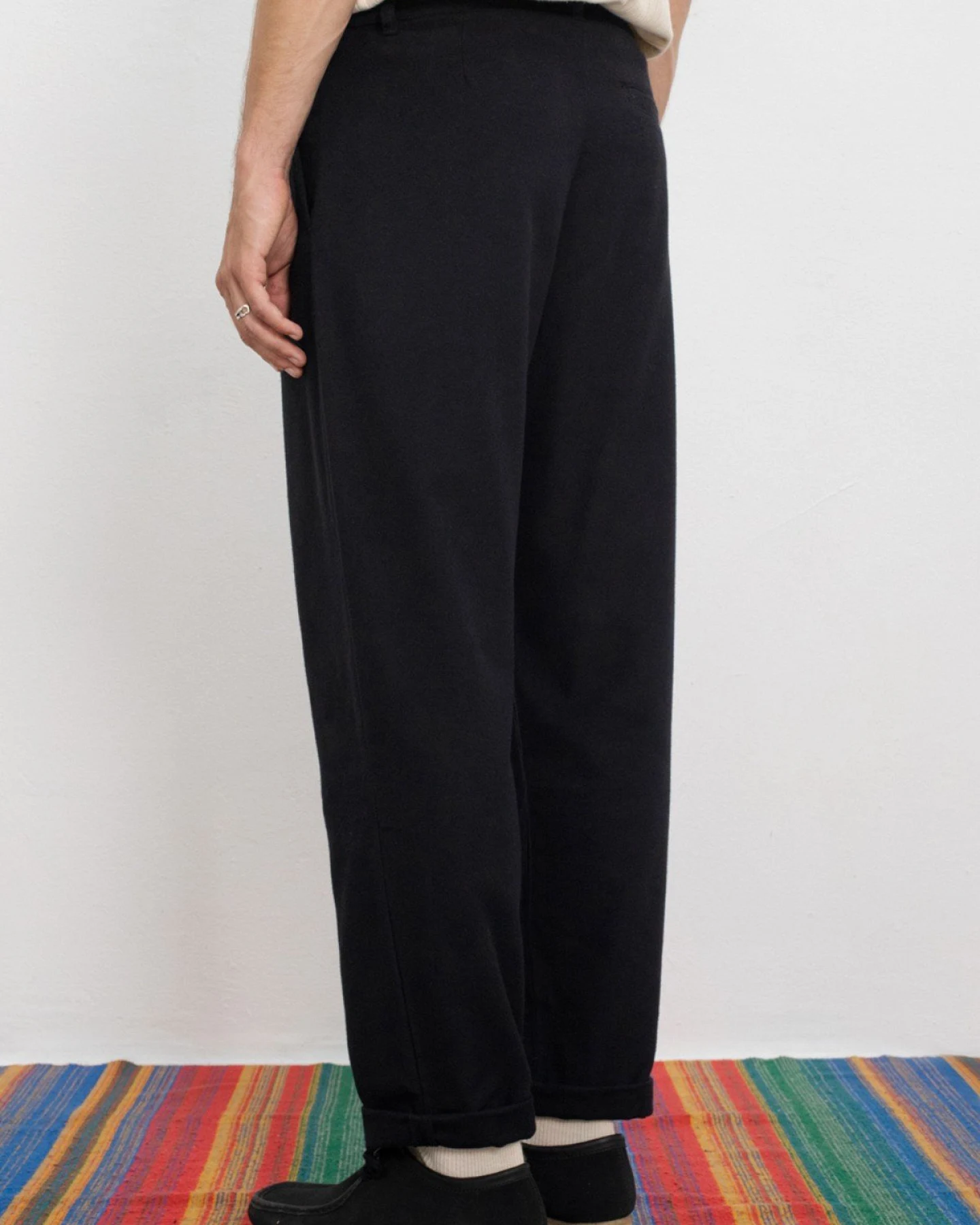 Hose Everyday Flannel Schwarz – Ansicht 3