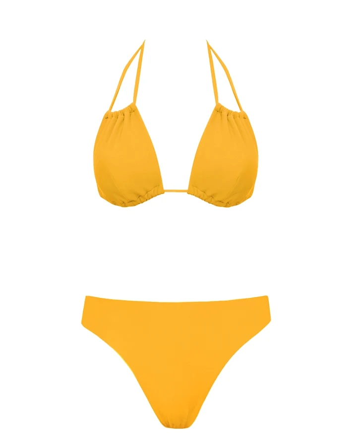 Anekdot Damen vegan Bikini Low Versatile + Skyline Slim Gelb