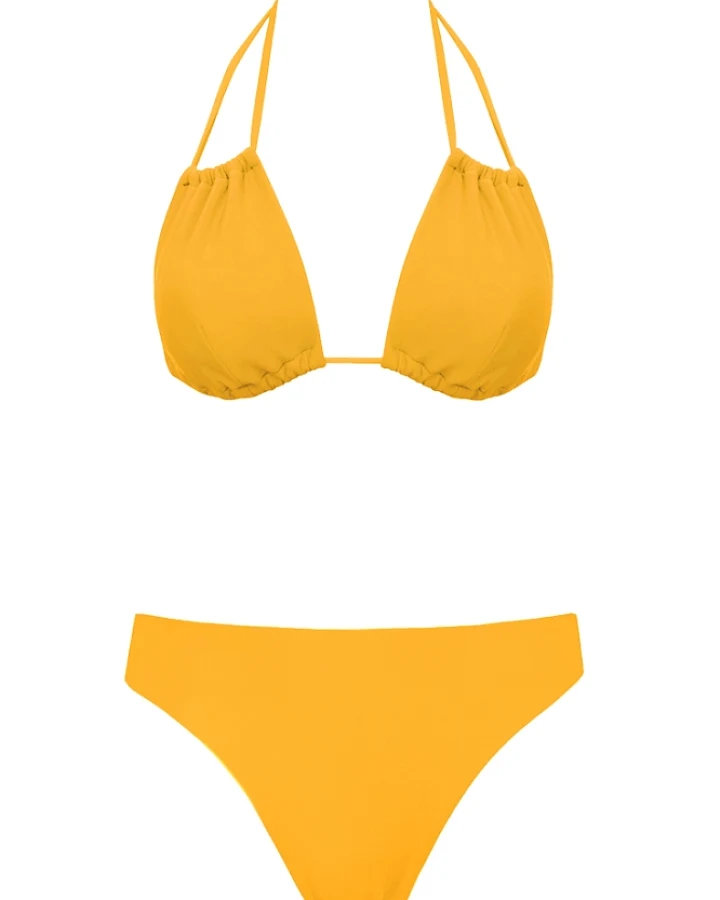 Anekdot Damen vegan Bikini Low Versatile + Skyline Slim Gelb