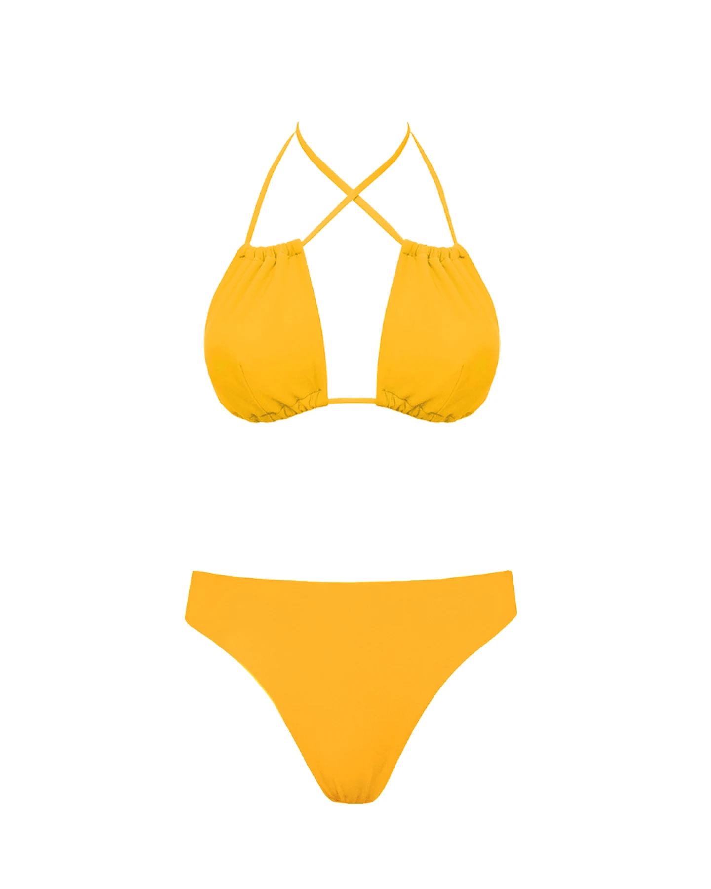 Anekdot Damen vegan Bikini Low Versatile + Skyline Slim Gelb – Ansicht 2