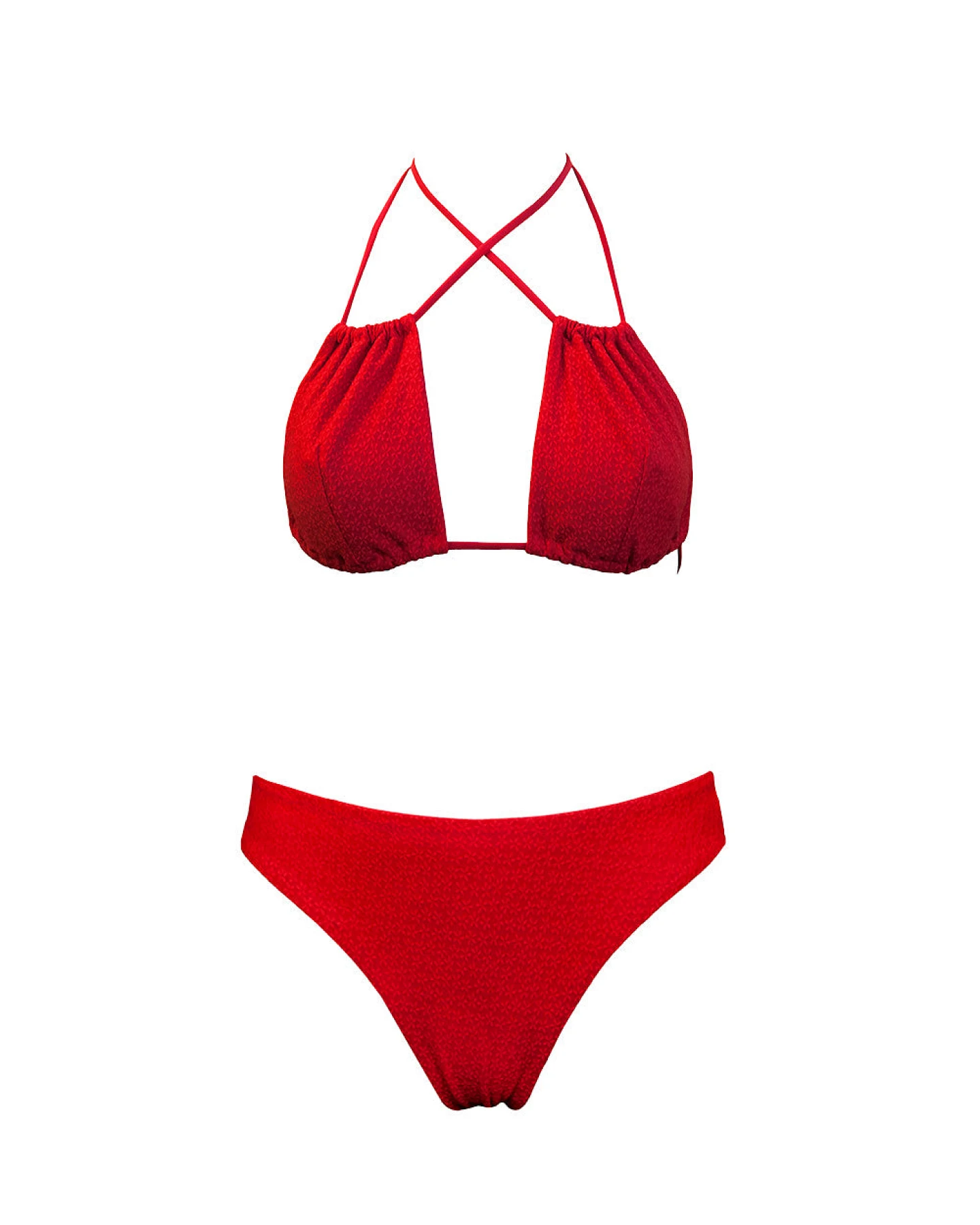 Anekdot Damen vegan Bikini Low Versatile + Skyline Slim Geranium – Ansicht 2